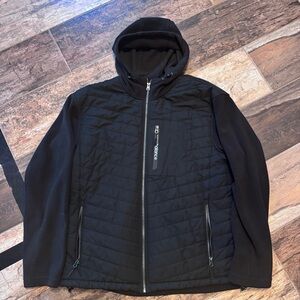 New Balance Black Quilted Puffer Fleece Jacket